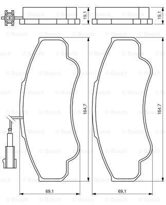 0986424769 Bosch Колодки передние