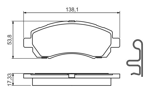 Тормозные колодки Bosch 0986424770