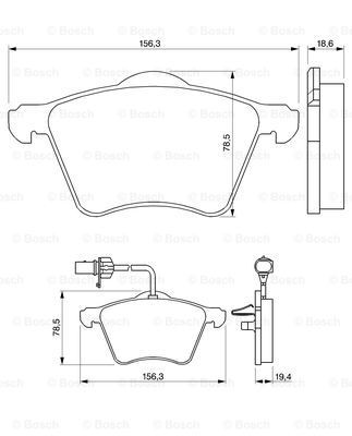 Купить 0986424780 Bosch Колодки тормозные