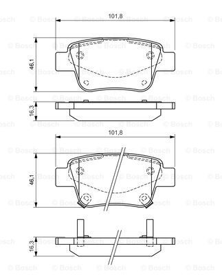 Задние дисковые колодки Bosch 0986424798