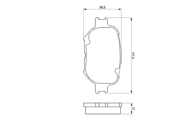 Передние тормозные колодки 0986424808 Bosch