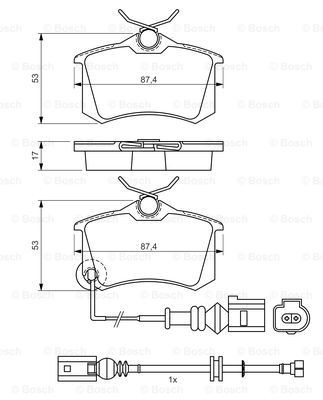 Задние тормозные колодки 0986424813 Bosch