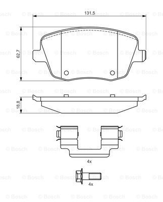 Колодки Bosch 0986424829 цена, от 30.40 USD