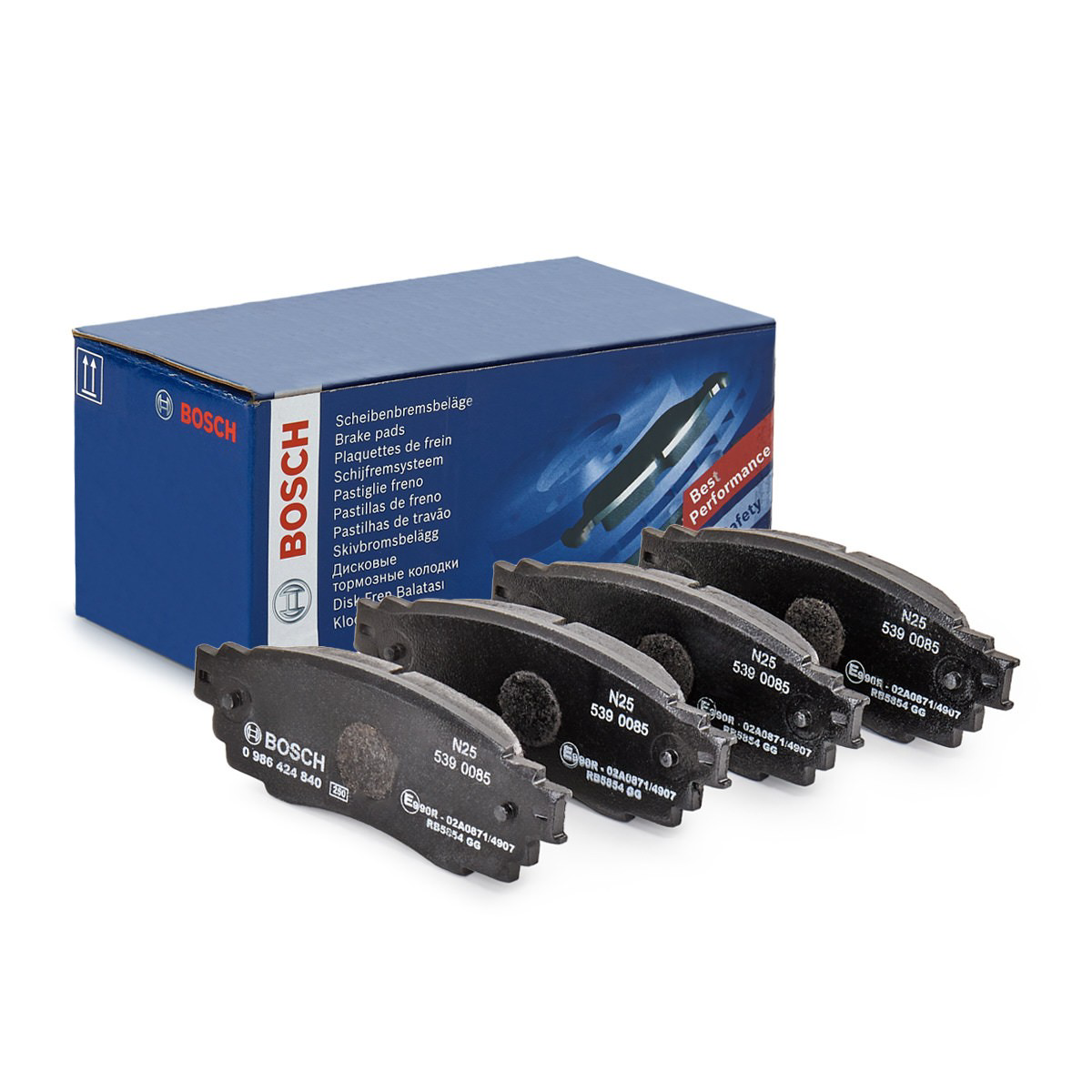 Купить 0986424840 Bosch Колодки тормозные задние, дисковые