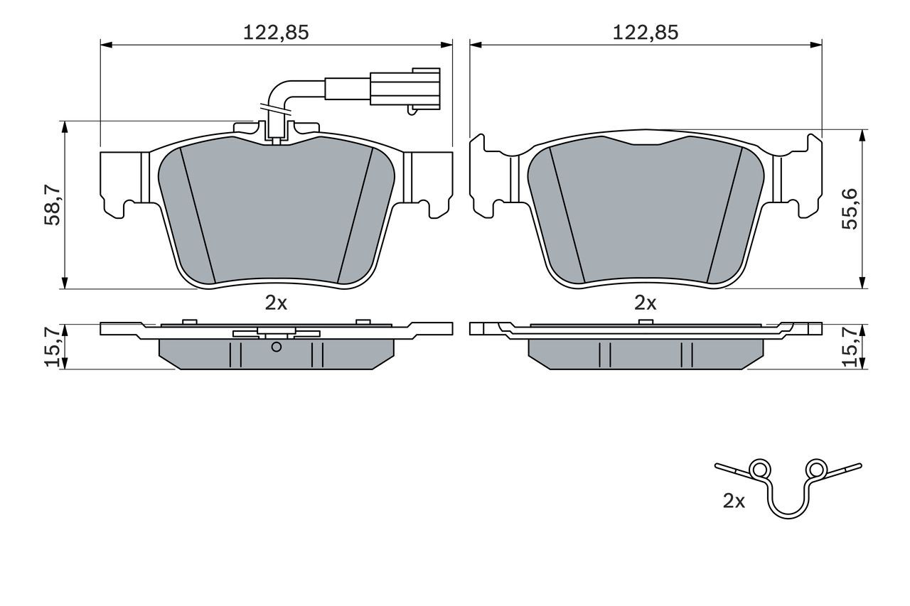 Купить 0986424848 Bosch Колодки тормозные задние, дисковые