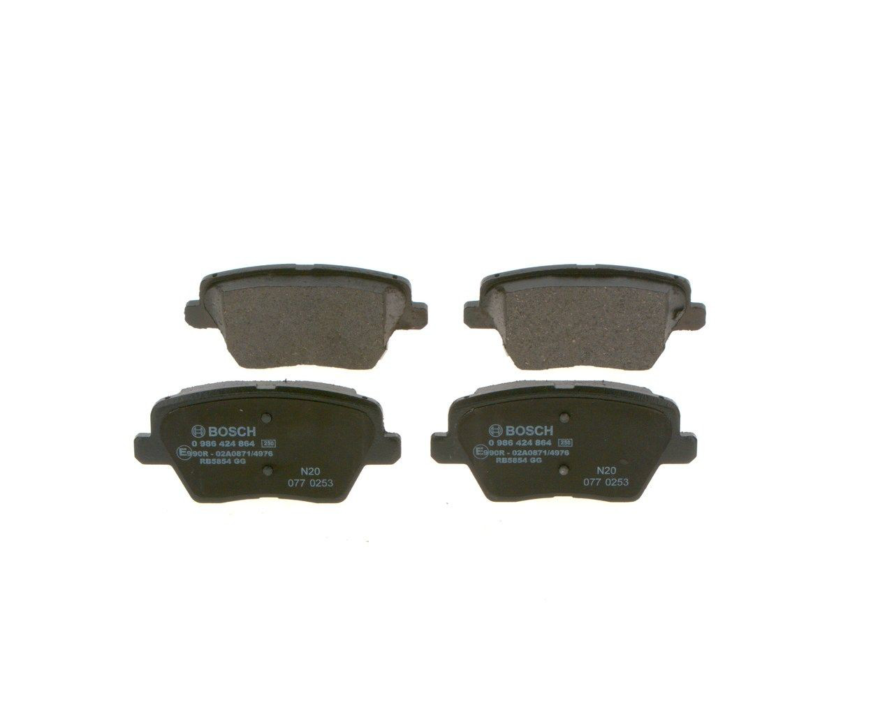 Купить 0986424864 Bosch Колодки тормозные задние, дисковые