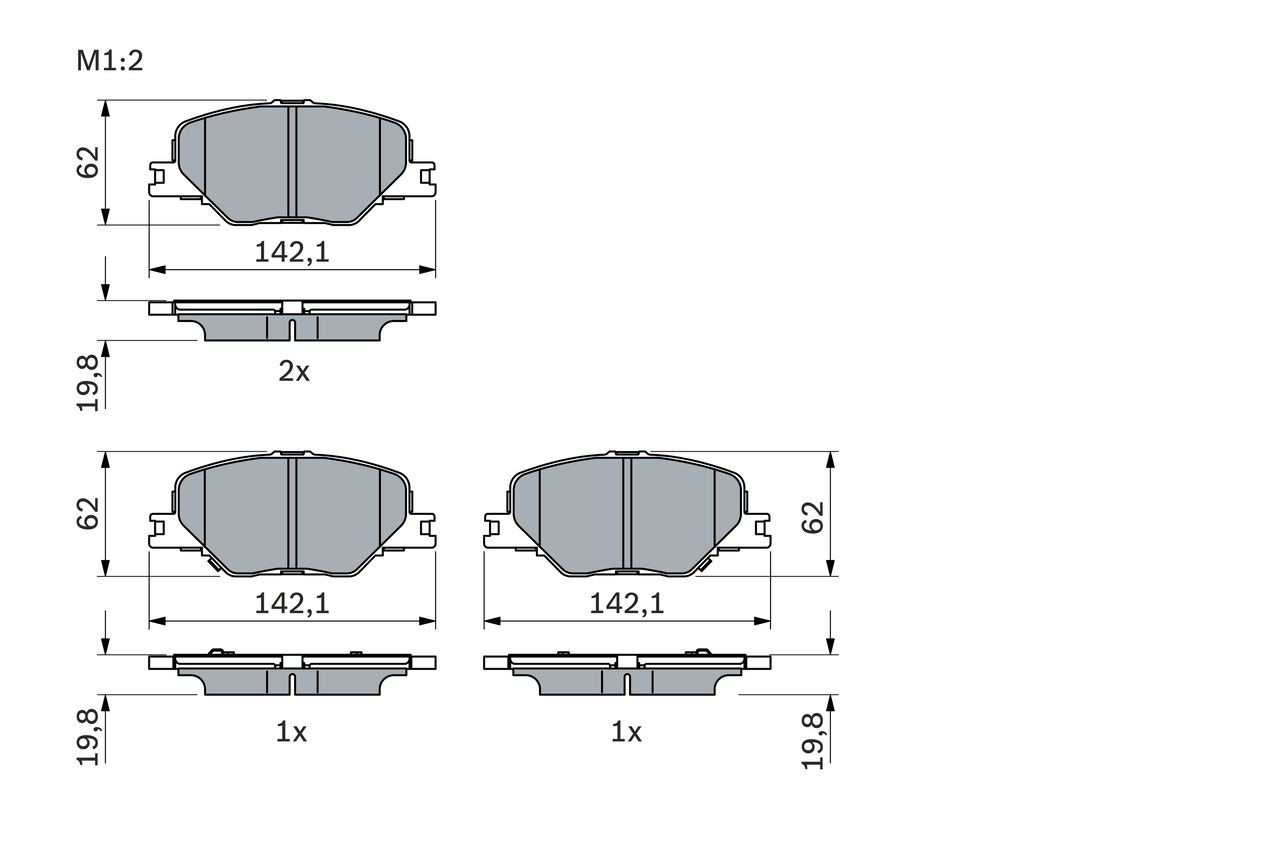 Колодки Bosch 0986424868 цена, от 64.14 USD