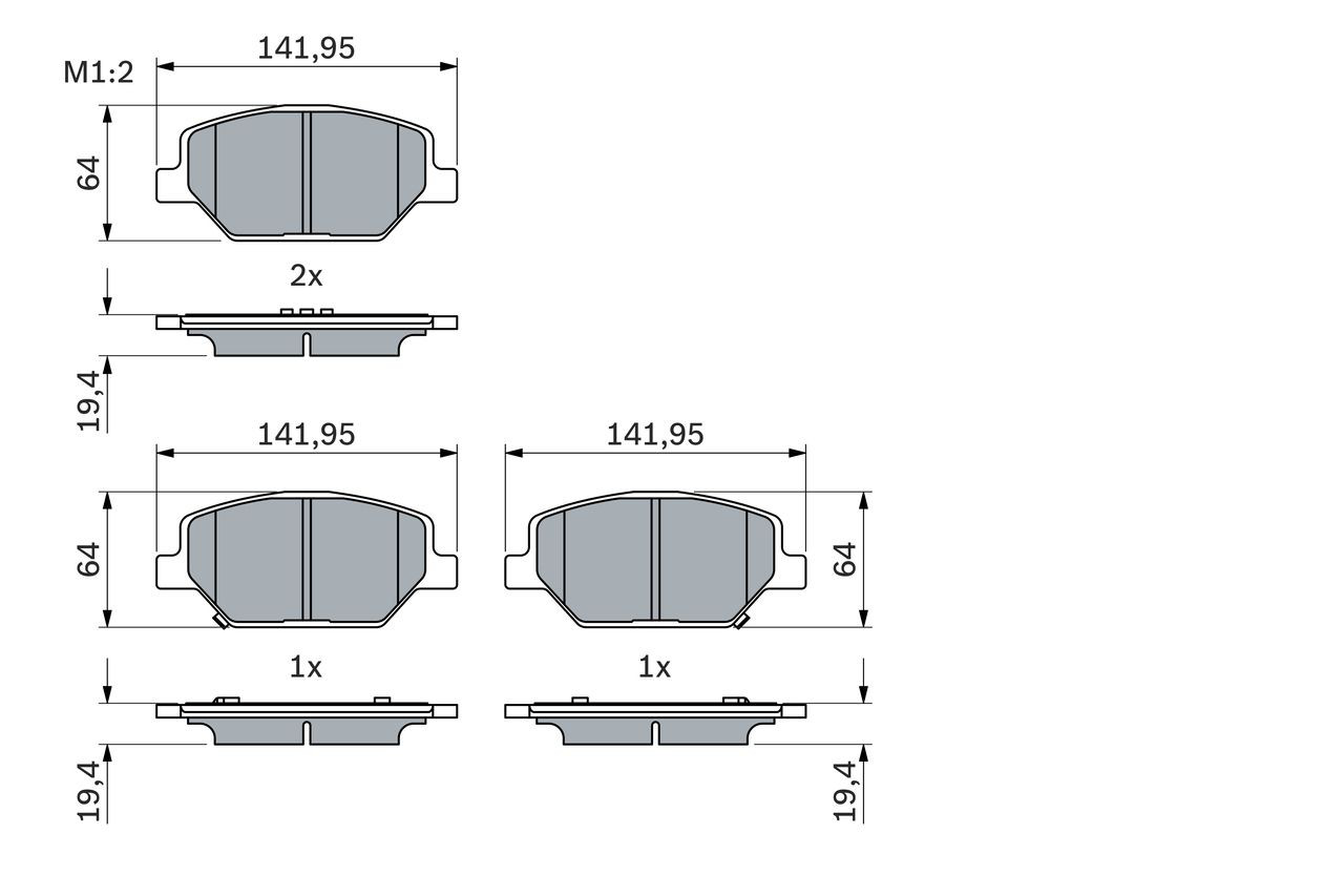 Купить 0986424869 Bosch Колодки тормозные