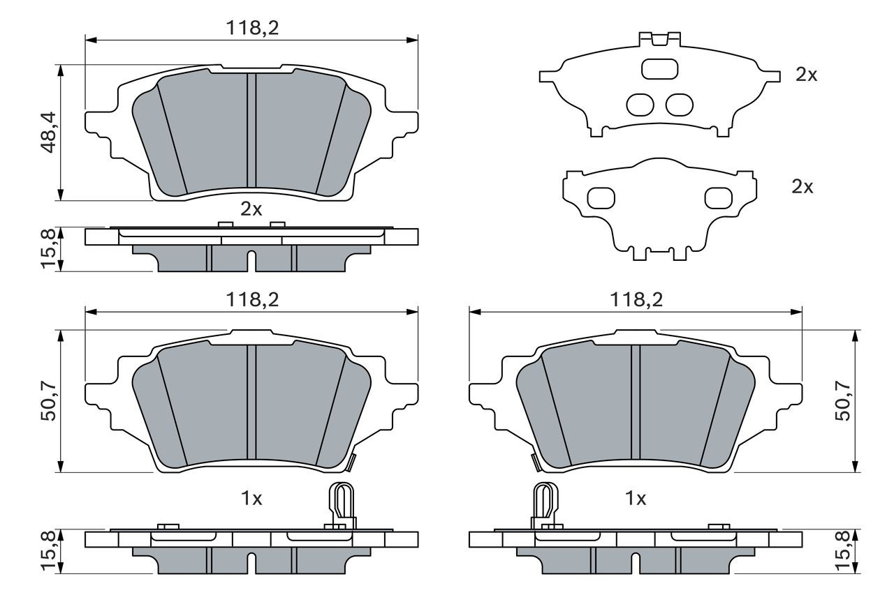 Задние дисковые колодки Bosch 0986424911