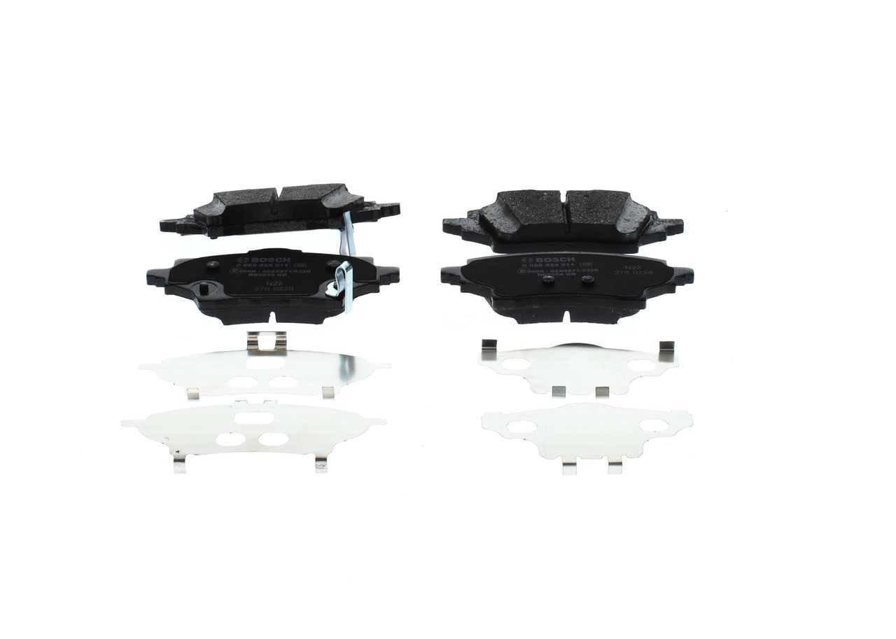 Купить 0986424911 Bosch Колодки тормозные задние, дисковые