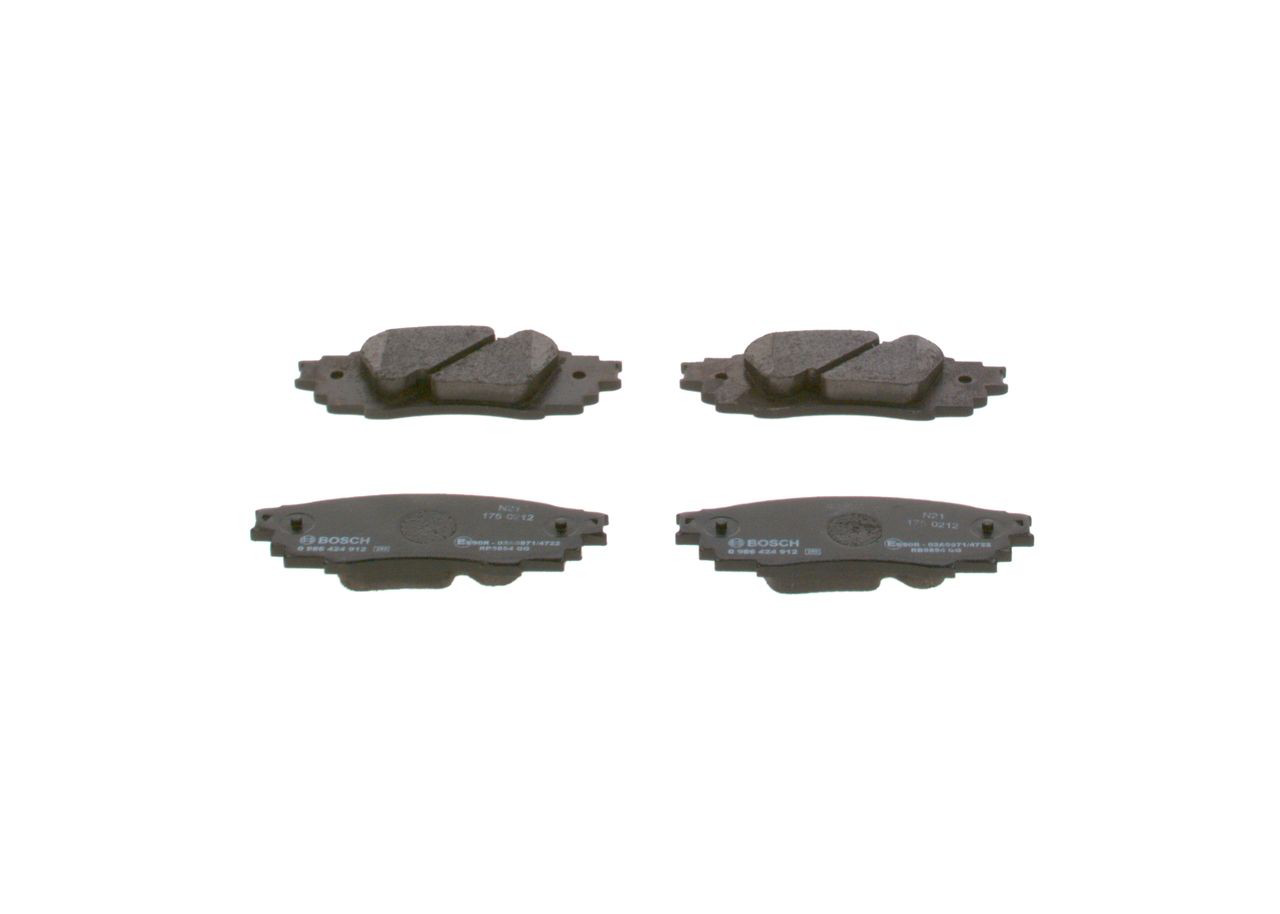0986424912 Bosch Колодки тормозные дисковые комплект