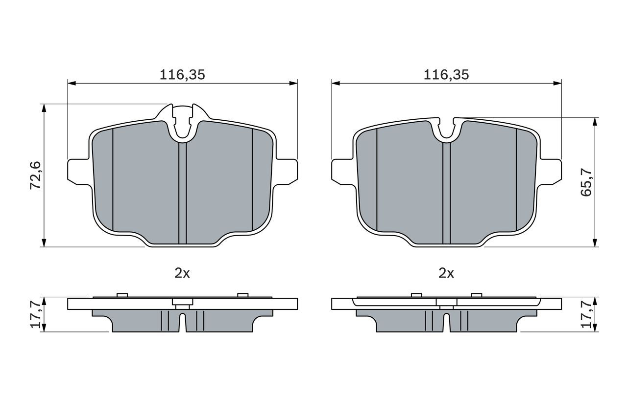 Купить 0986424922 Bosch Колодки тормозные задние, дисковые
