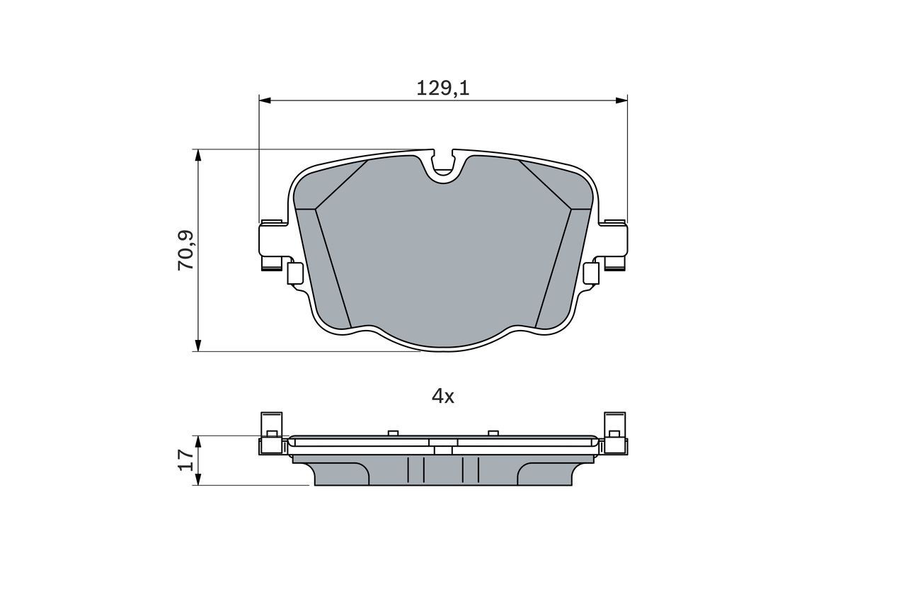 Задние тормозные колодки 0986424948 Bosch