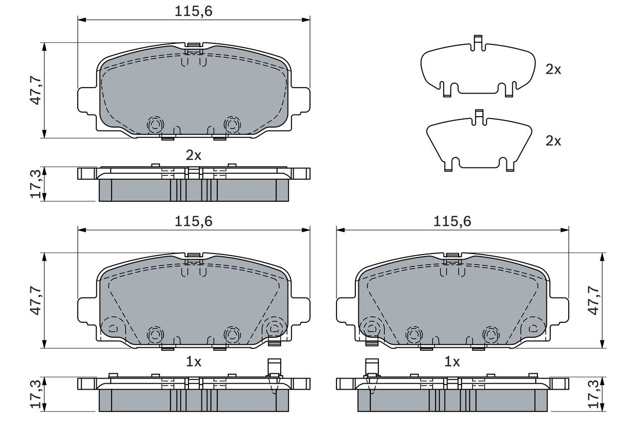 Колодки дисковые  Bosch 0986424963 цена, от 49.88 USD