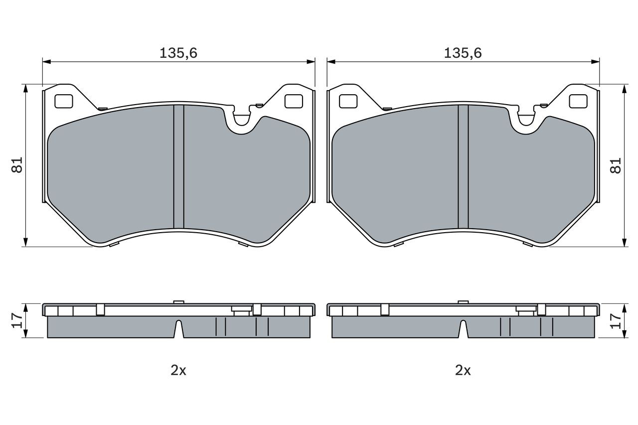 Передние тормозные колодки 0986424966 Bosch