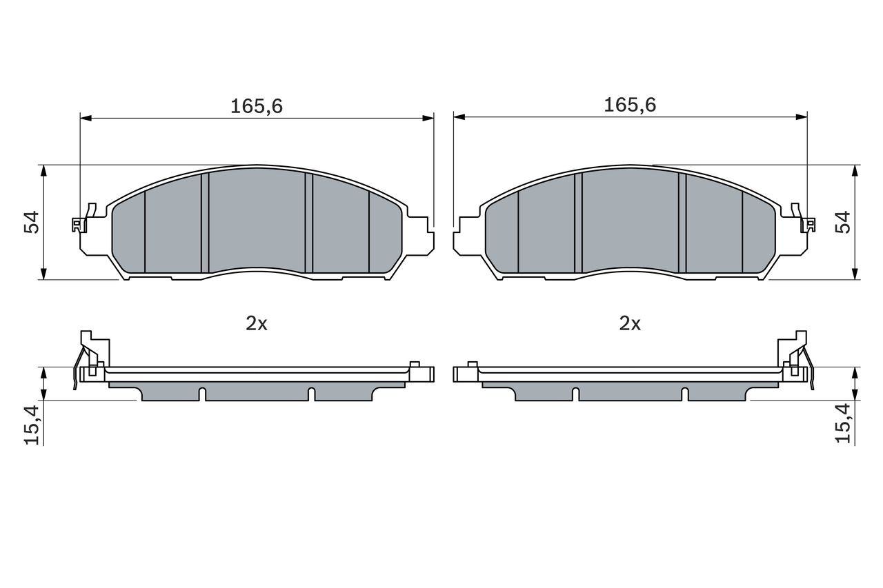 Тормозные колодки Bosch 0986424973