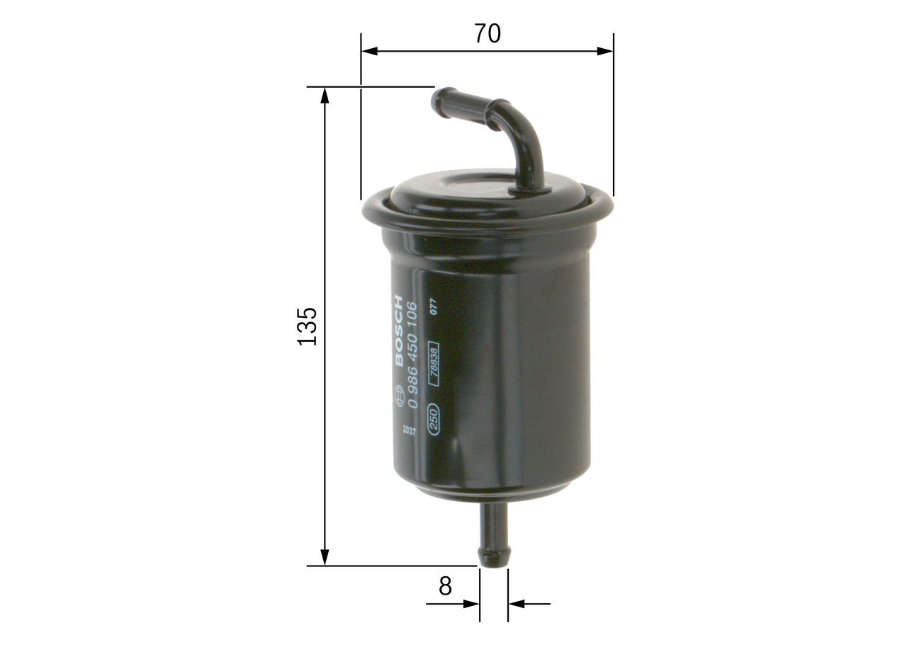 Фильтр топливный Bosch 0986450106