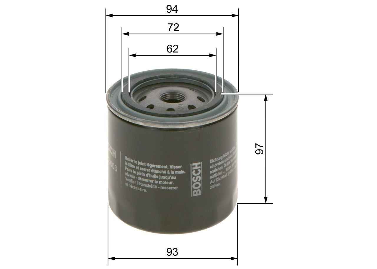 Фильтр очистки масла центробежный Bosch 0986452003 цена, от 5.80 USD