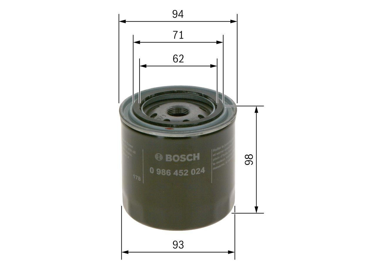 Фильтр масла Bosch 0986452024