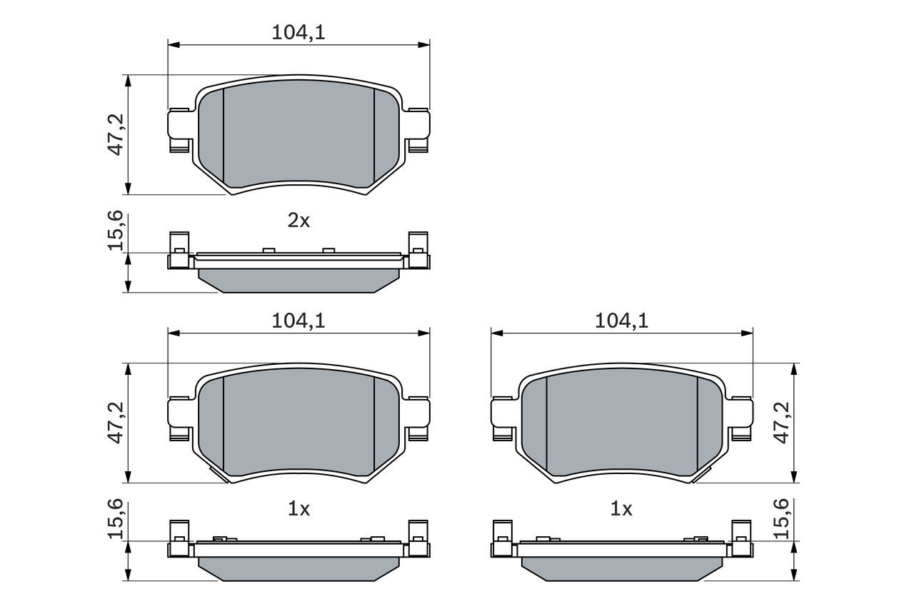 Купить 0986460010 Bosch Колодки тормозные задние, дисковые