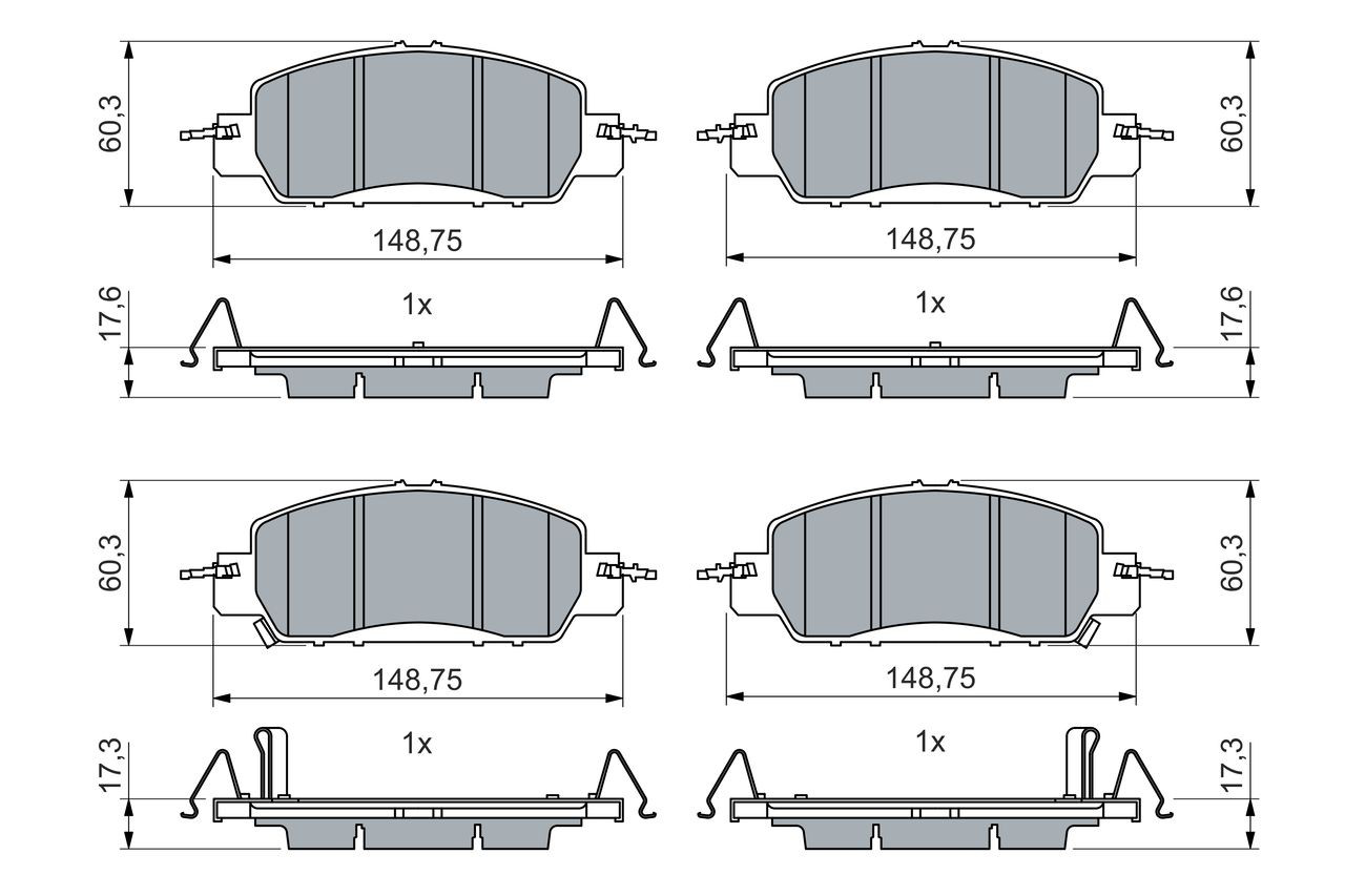 Колодки Bosch 0986460017 цена, от 57.76 USD