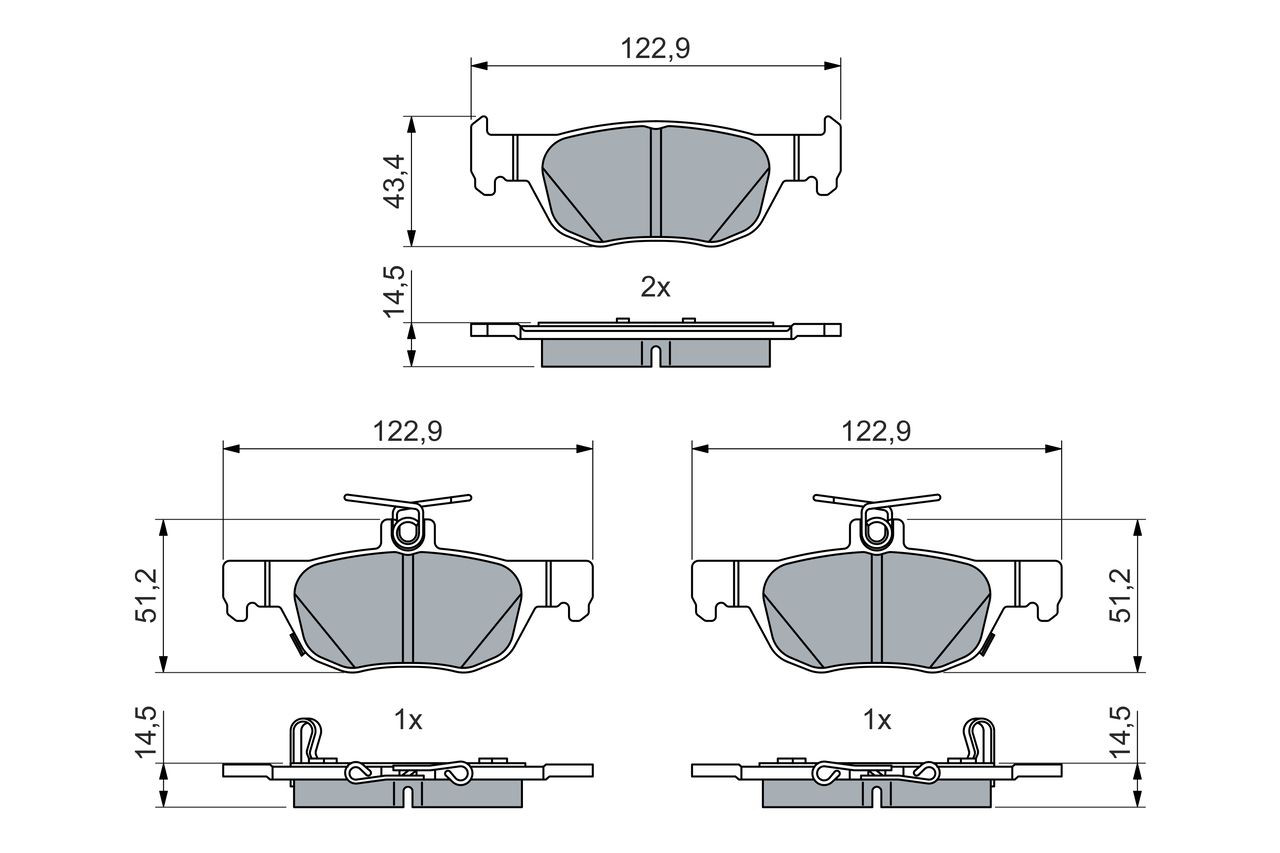 Колодки дисковые  Bosch 0986460027 цена, от 42.57 USD