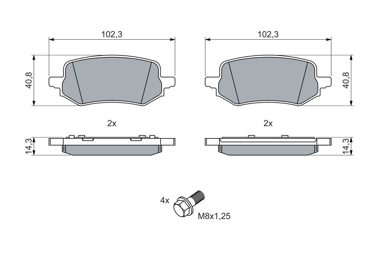 Колодки дисковые  Bosch 0986460049 цена, от 47.23 USD