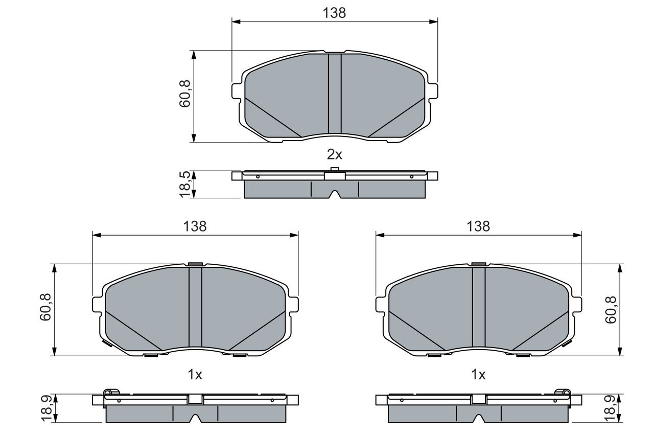 Купить 0986460077 Bosch Колодки тормозные