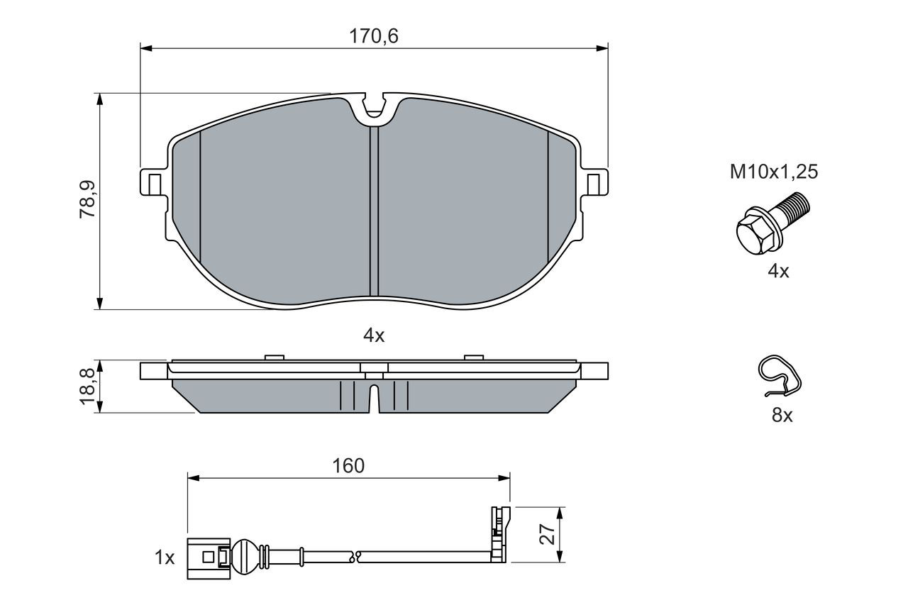 Колодки Bosch 0986460082 цена, от 63.26 USD