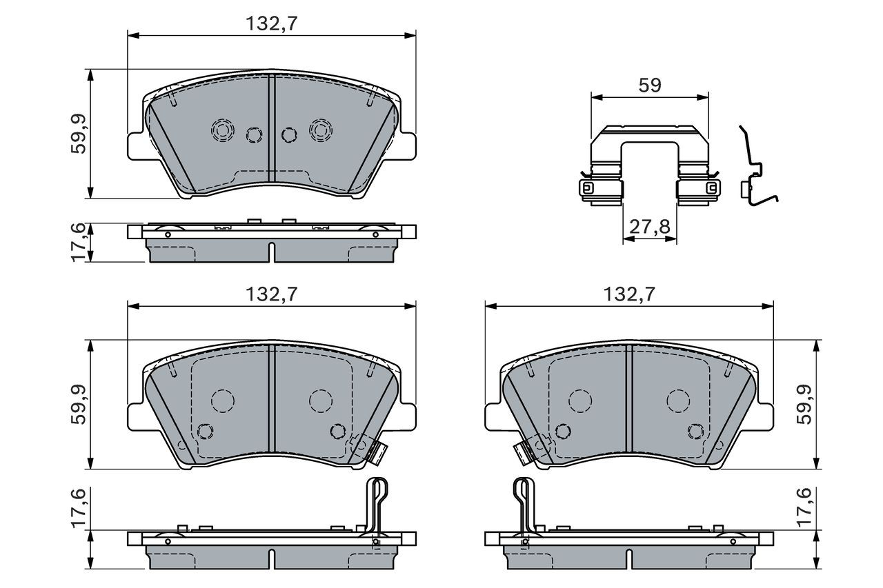 0986460189 Bosch Колодки передние