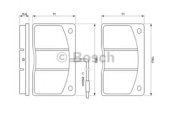 Передние тормозные колодки 0986460932 Bosch