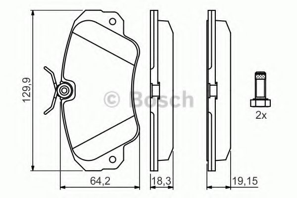 Передние тормозные колодки 0986460939 Bosch