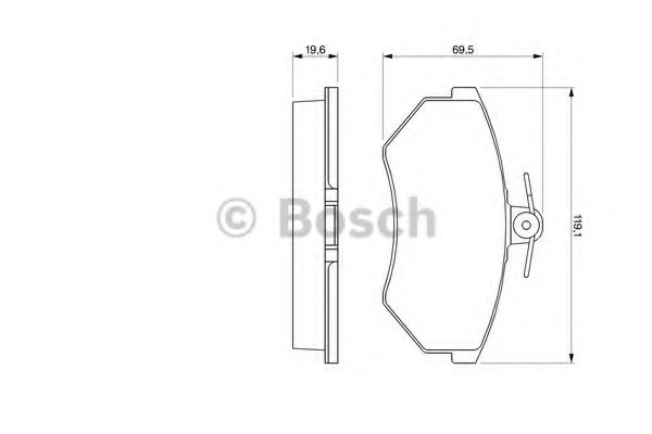 Передние тормозные колодки 0986460944 Bosch