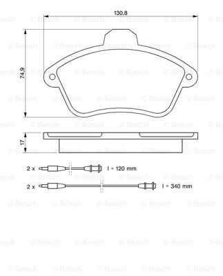 Купить 0986460951 Bosch Колодки тормозные