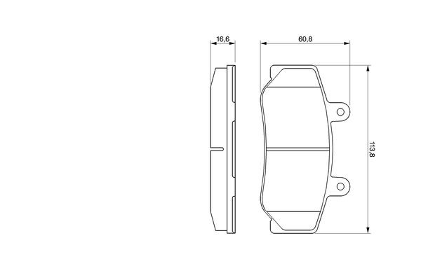 Передние тормозные колодки 0986460961 Bosch