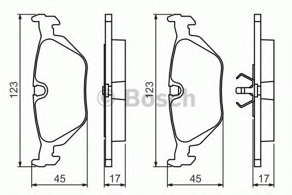 Колодки дисковые  Bosch 0986460964 цена, от 23.44 USD