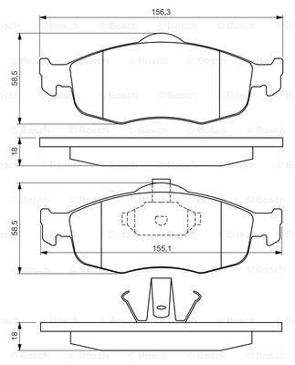 0986460969 Bosch Колодки передние