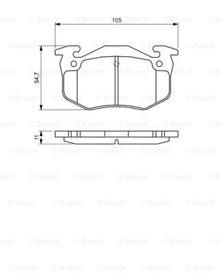 Купить 0986460970 Bosch Колодки тормозные задние, дисковые