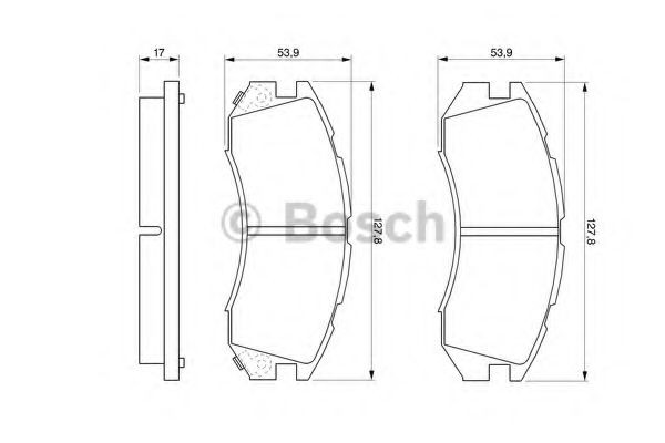 Передние тормозные колодки 0986460984 Bosch