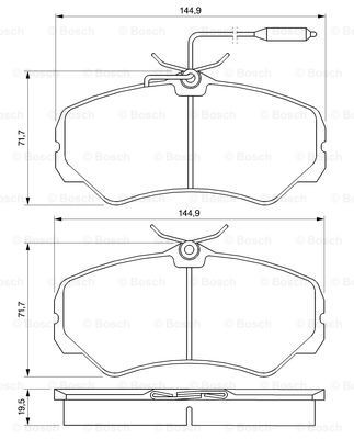 0986460998 Bosch Колодки передние