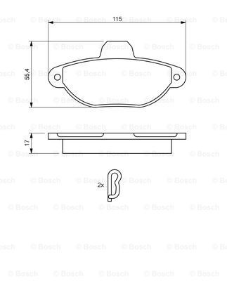 Передние тормозные колодки 0986461119 Bosch