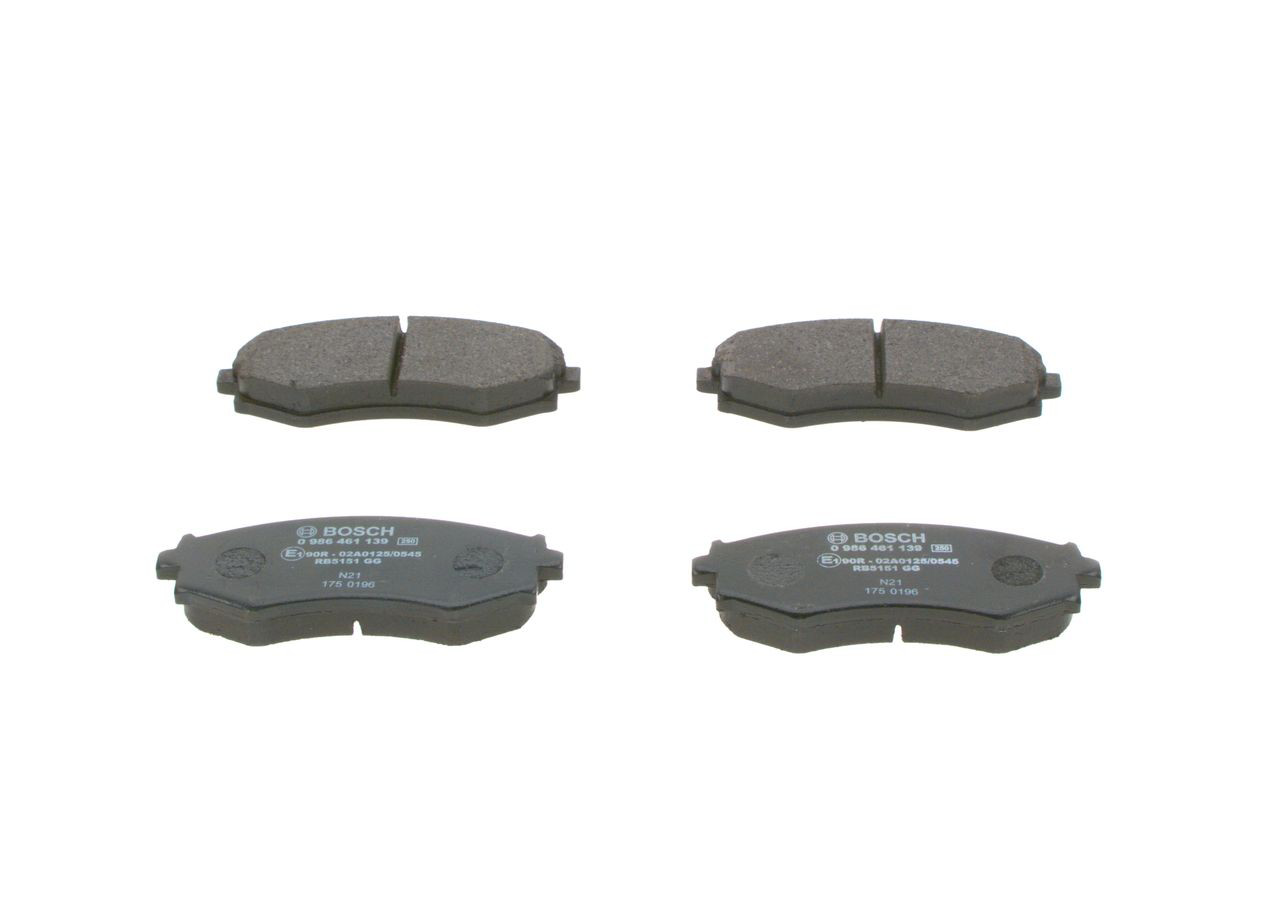 Передние тормозные колодки 0986461139 Bosch