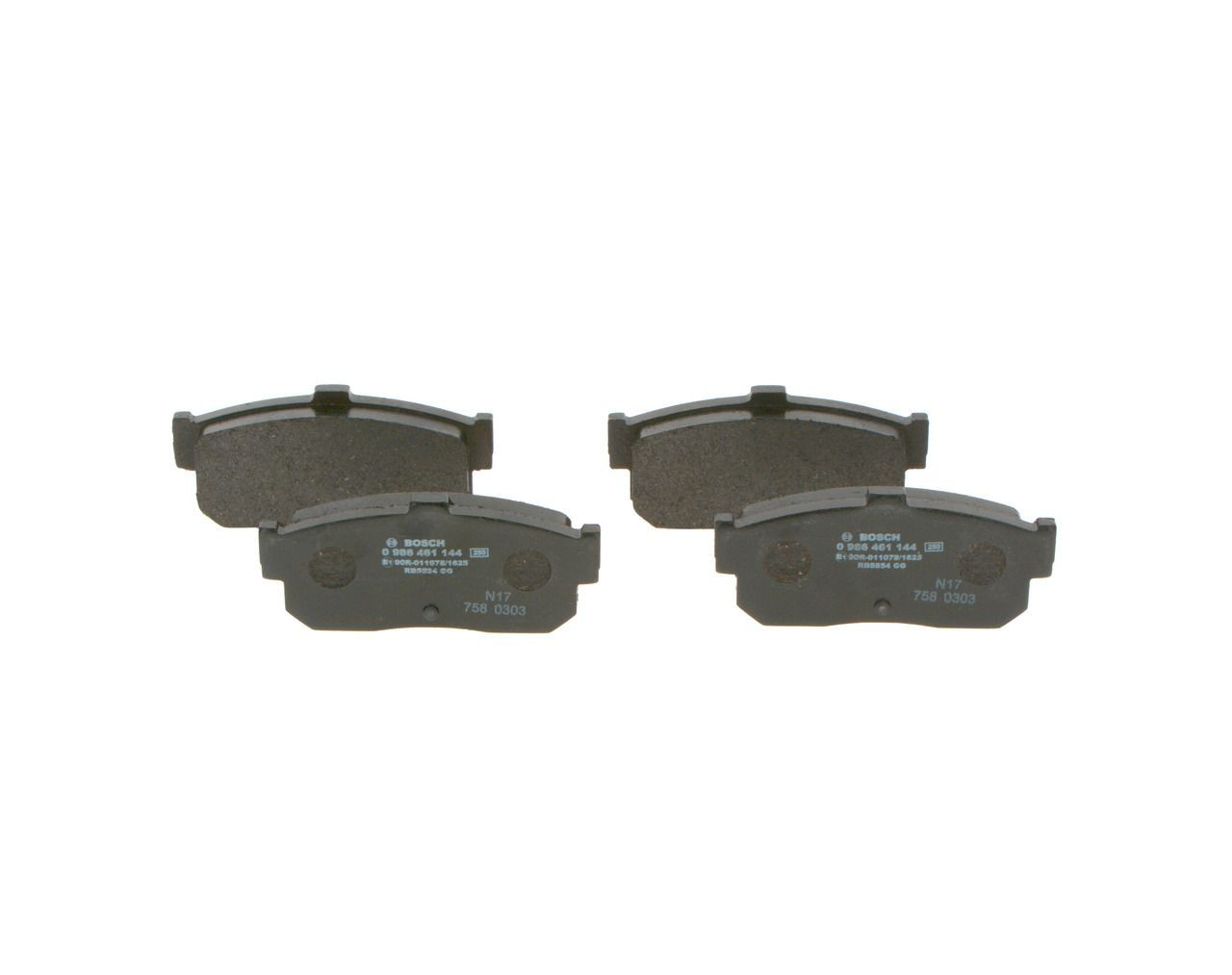 Купить 0986461144 Bosch Колодки тормозные задние, дисковые