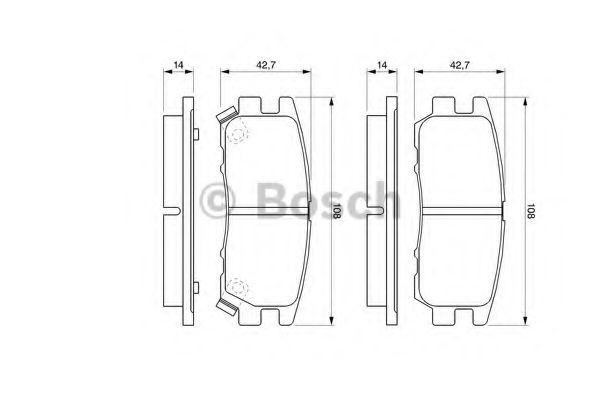 0986461768 Bosch Колодки тормозные дисковые комплект