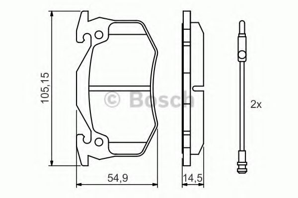 Передние тормозные колодки 0986466346 Bosch
