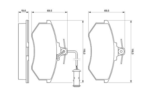0986466693 Bosch Колодки передние
