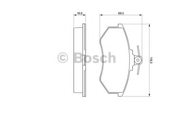 Передние тормозные колодки 0986466700 Bosch