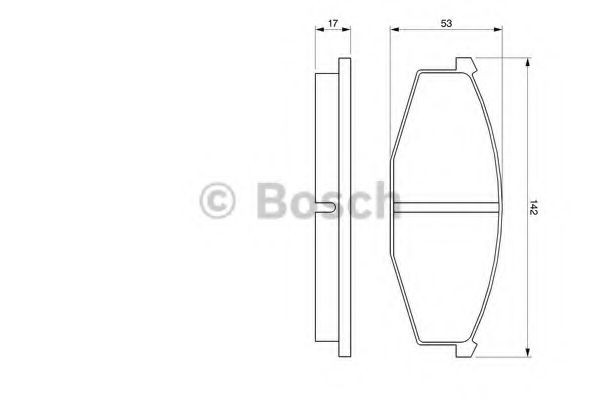 Купить 0986468630 Bosch Колодки тормозные