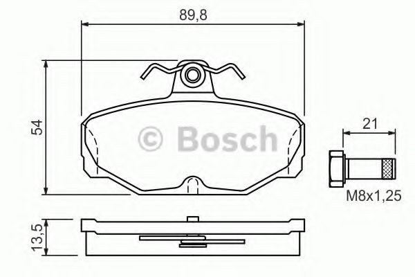 Купить 0986469810 Bosch Колодки тормозные задние, дисковые