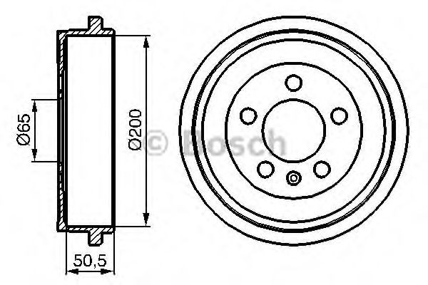 Купить 0986477133 Bosch Тормозной барабан